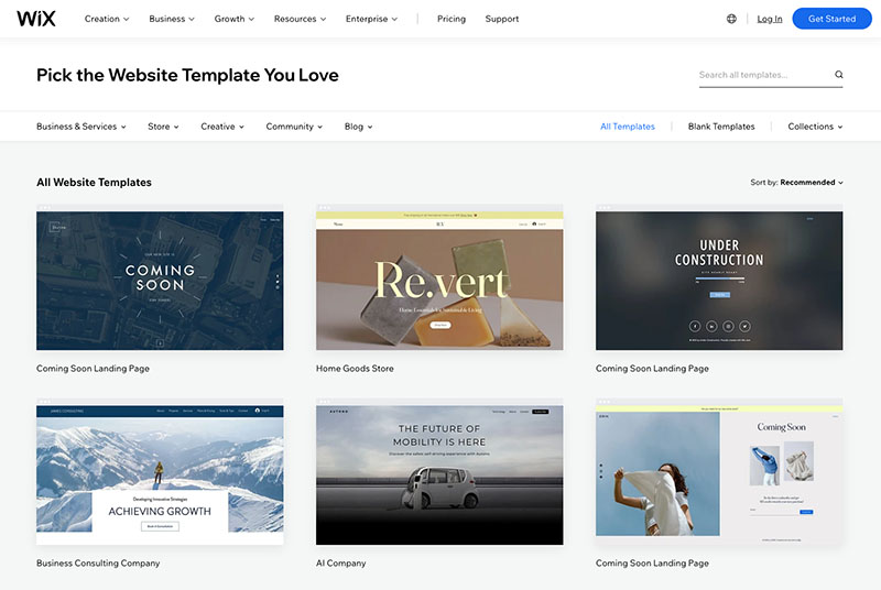 Wix templates