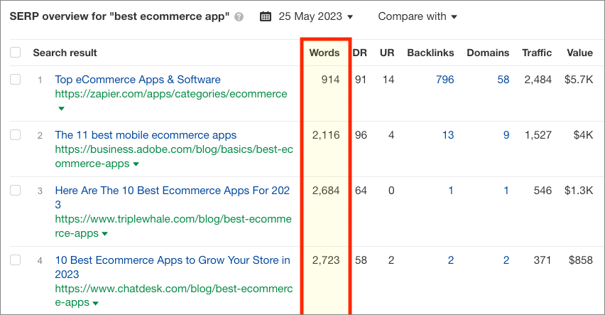 The Ahrefs 'SERP overview' feature