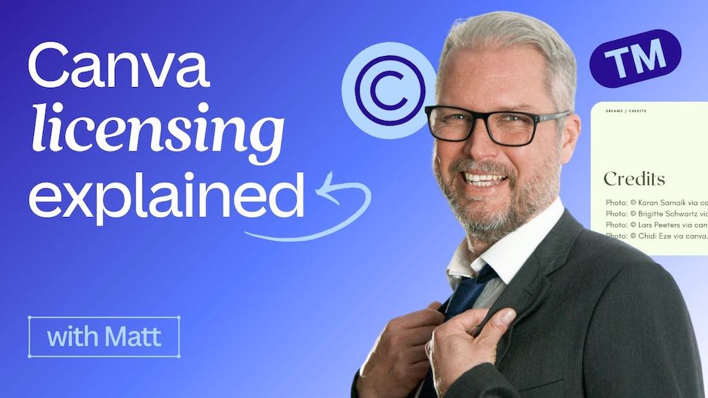 A video about Canva licensing restrictions