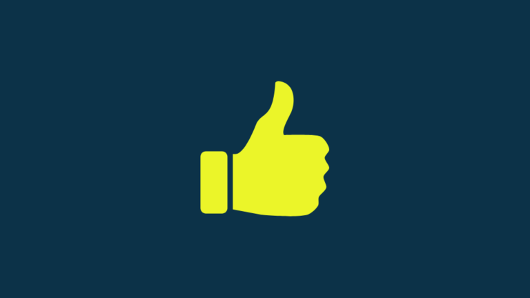 Completing the sale graphic — image of a thumbs up.