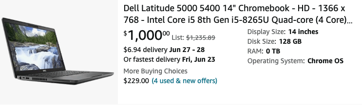 A Dell Latitude Chromebook