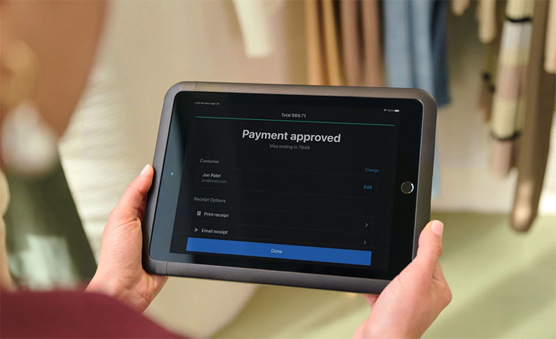 Shopify Point of Sale tablet device.