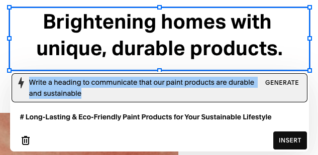 Using Squarespace AI