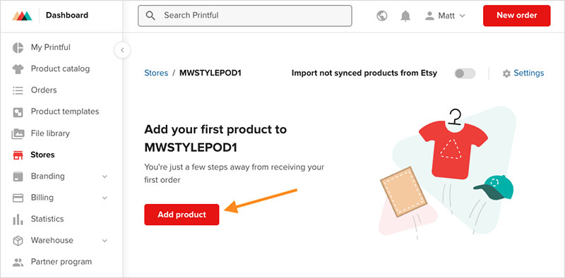 Creating your first product in Printful