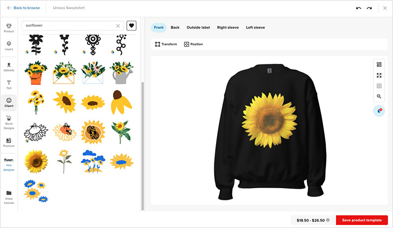 Printful product designer.