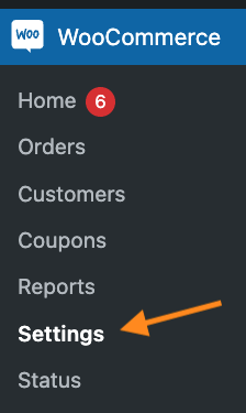 WooCommerce settings.