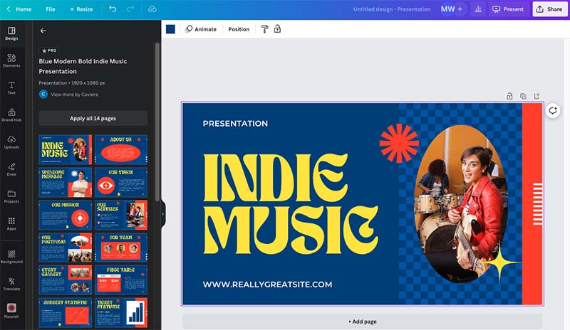 Canva's easy-to-use interface.