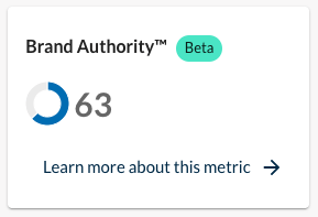 Moz's 'brand authority' metric