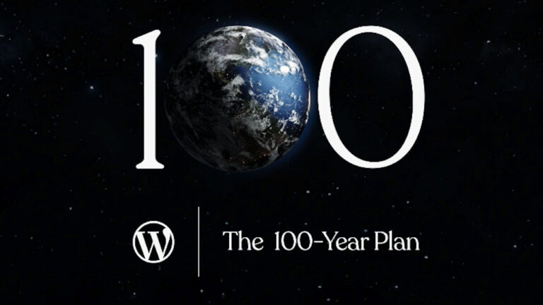 WordPress 100 year plan graphic