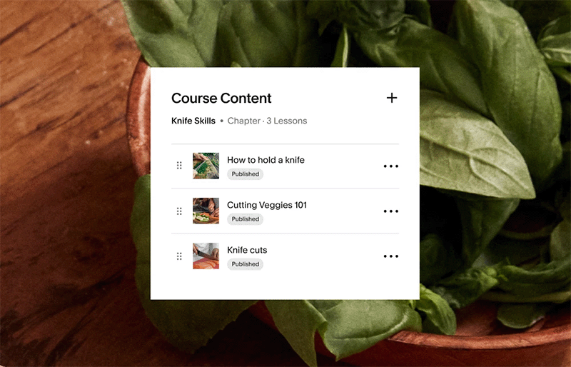 Creating online courses in Squarespace