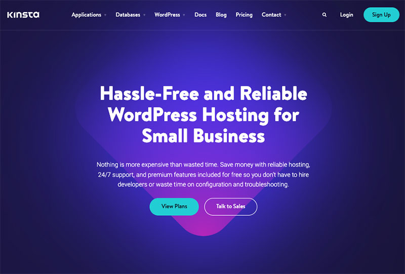 The Kinsta hosting service