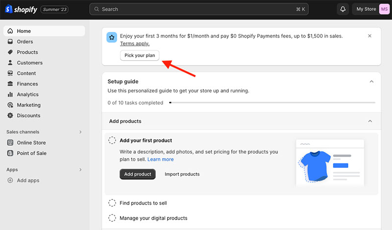 Picking a Shopify plan