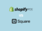 'Shopify POS vs Square POS' — The Shopify POS and Square logos.