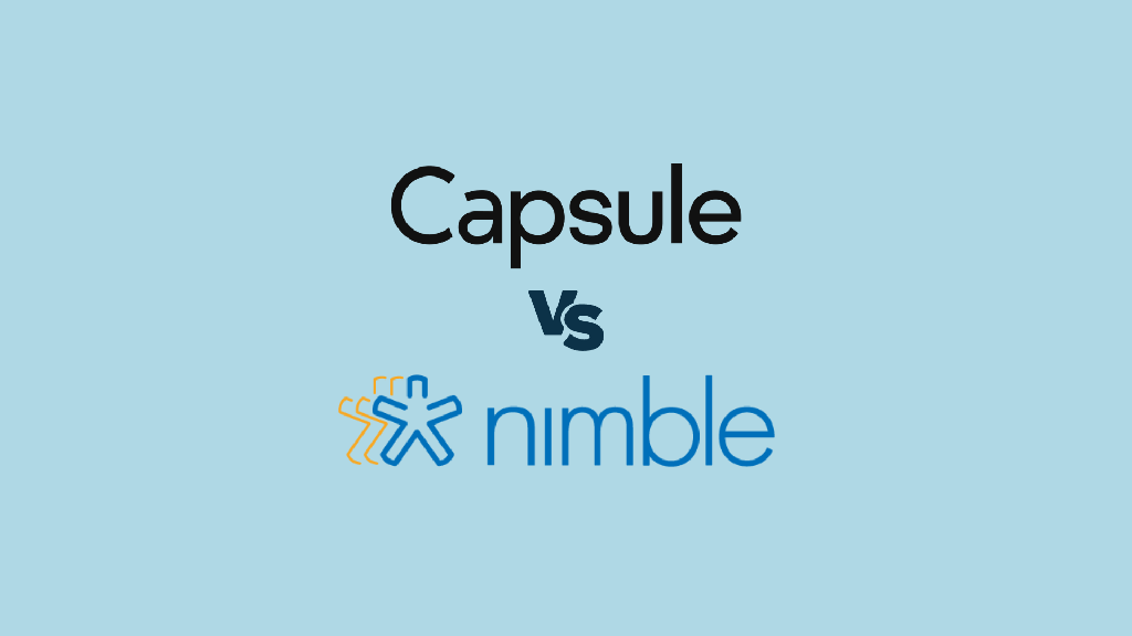 Capsule vs Nimble (the two apps' logos, side by side)