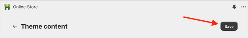 Saving Shopify theme settings