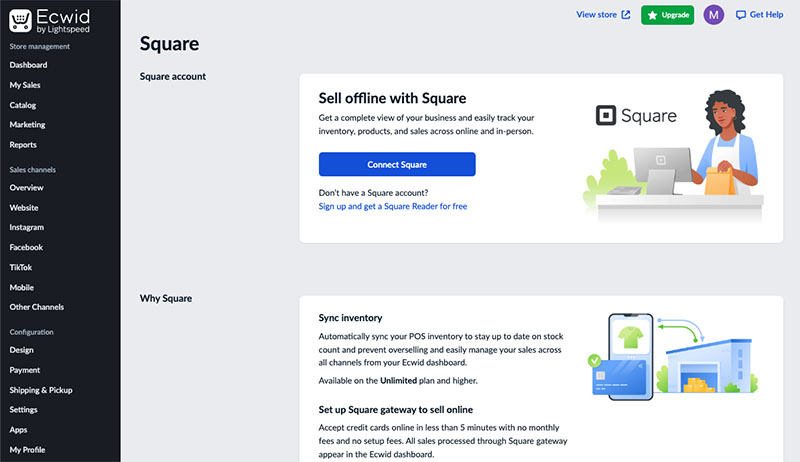 Setting up Square as a POS solution in Ecwid