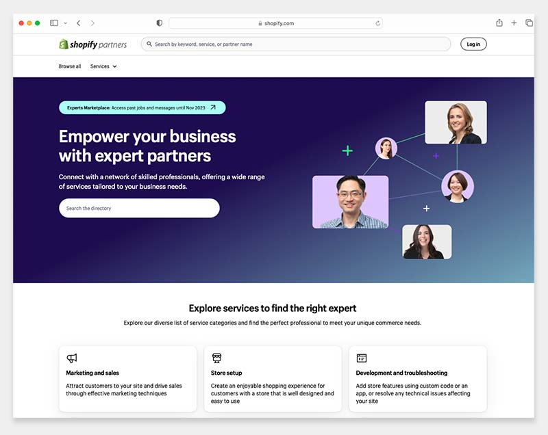 The Shopify Experts website.