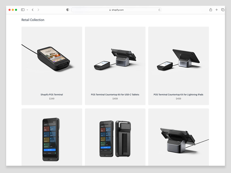 Shopify point-of-sale (POS) hardware devices