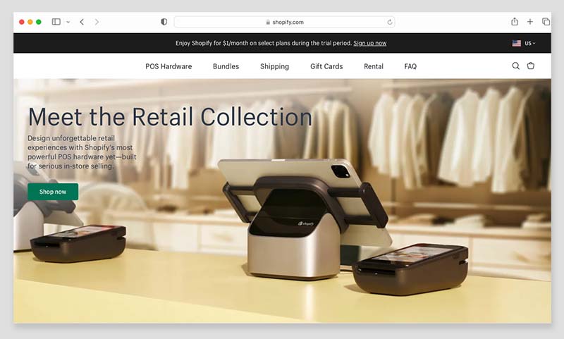 The Shopify POS 'retail collection'