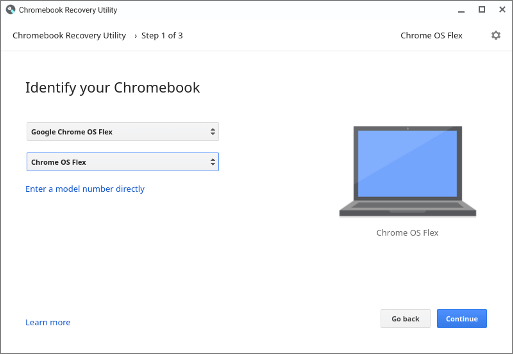 Creating the USB installer for Chrome OS Flex