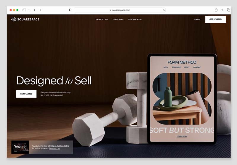 Squarespace gives you a lot of built-in ecommerce tools.