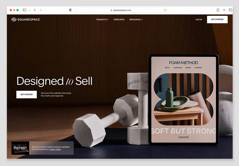 The Squarespace platform