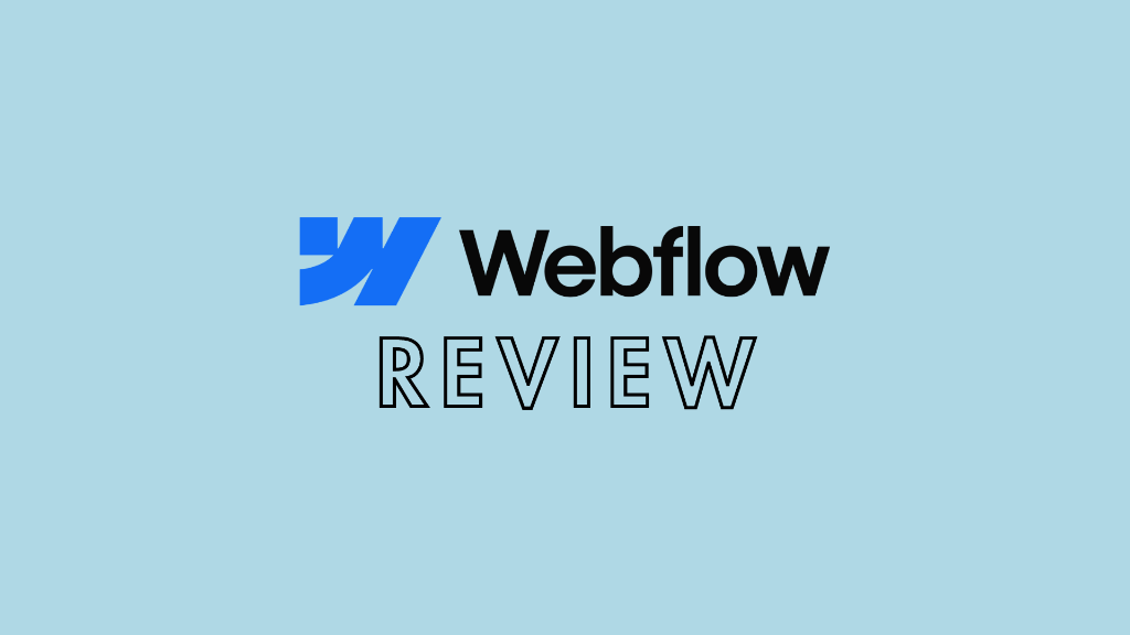 Webflow review (Webflow logo plus 'review' text)