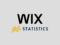 'Wix statistics' — the Wix logo and a bar chart graphic against a light grey background