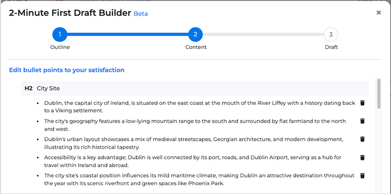 Blogpost generator content suggestions