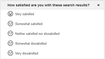 Google survey on the quality of search results