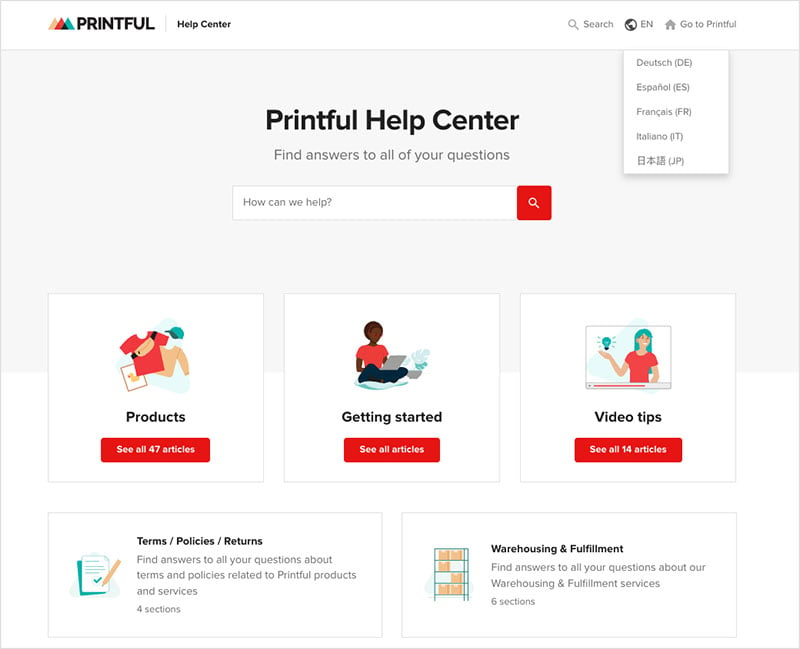 Printful help center
