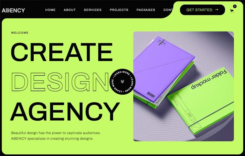 Webflow's 'Abency' template