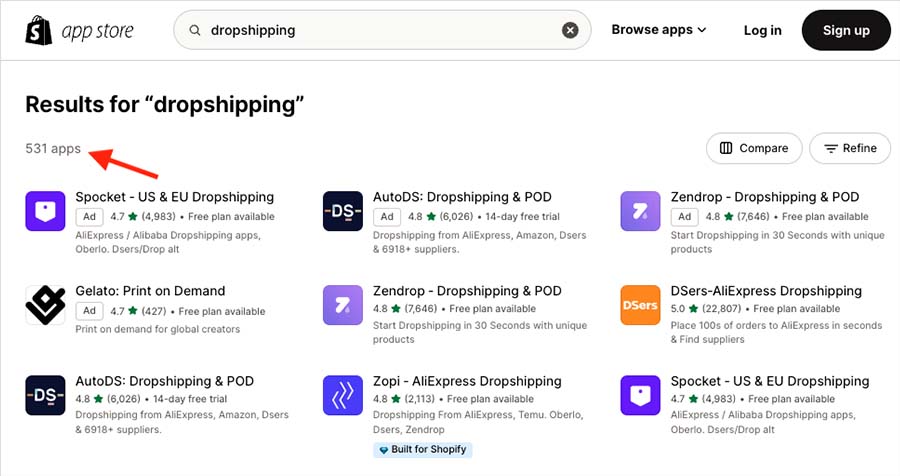 Shopify dropshipping apps