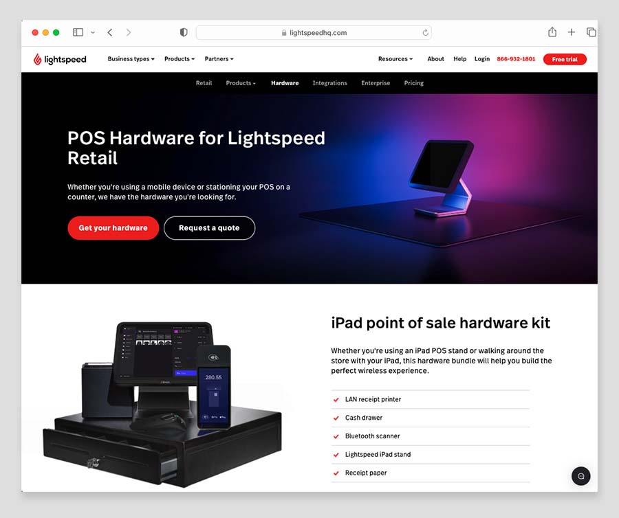 Lightspeed POS hardware store