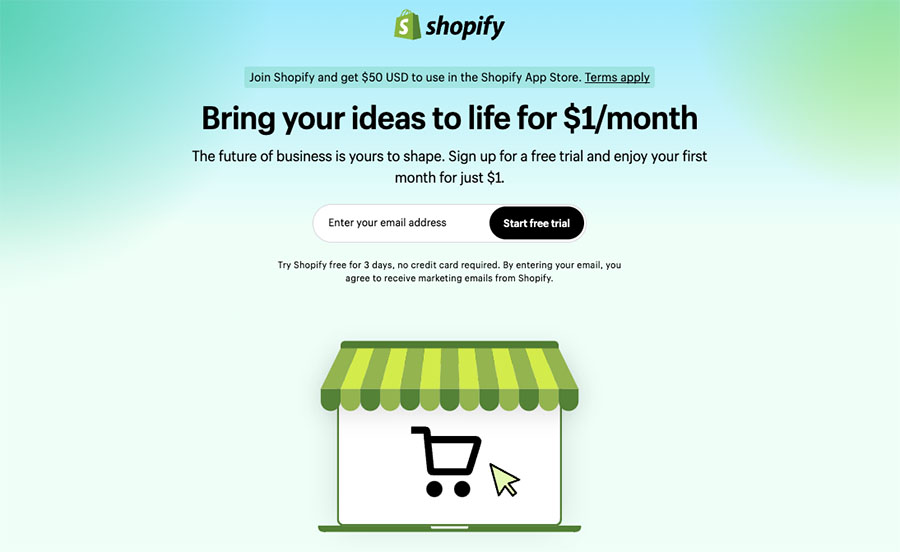 The Shopify free trial extension option