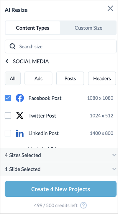 Resizing content in Visme