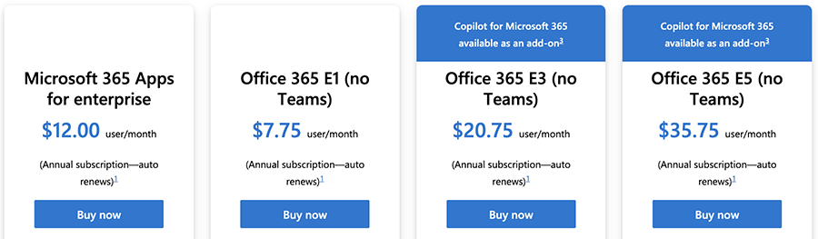 google vs microsoft essay Pricing for Microsoft 365 'Enterprise' plans