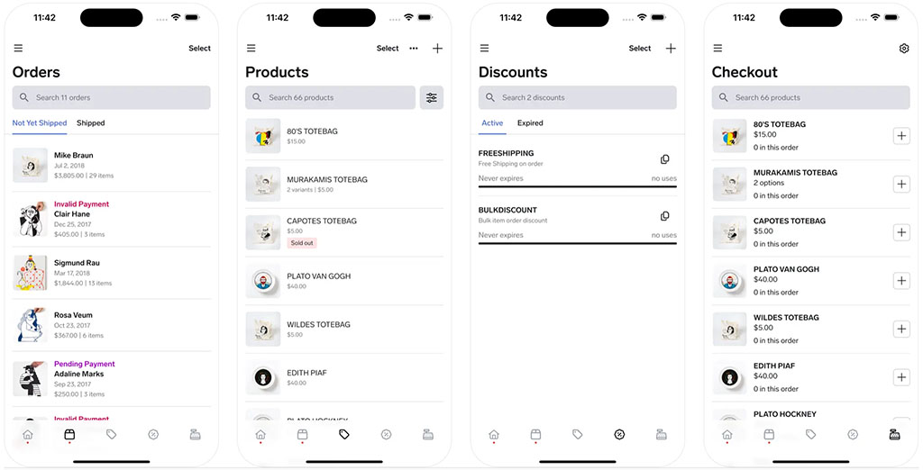 The Big Cartel mobile app (iOS version)