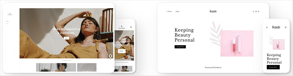 GoDaddy template examples.