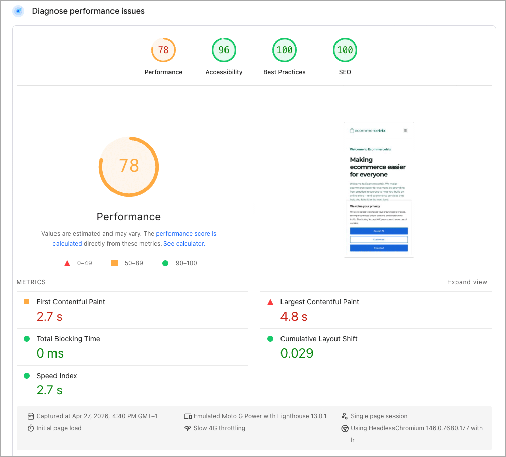 PageSpeed Insights