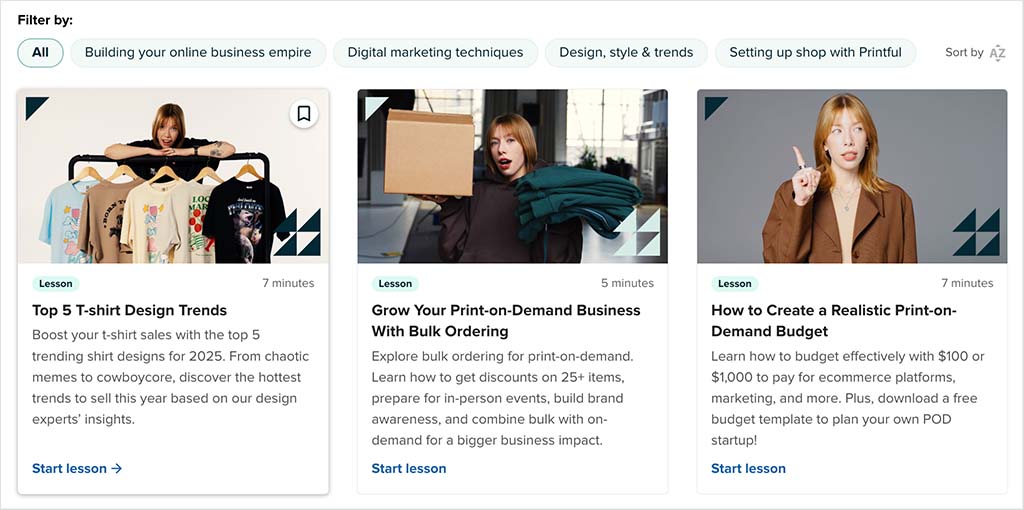 Printful Academy courses