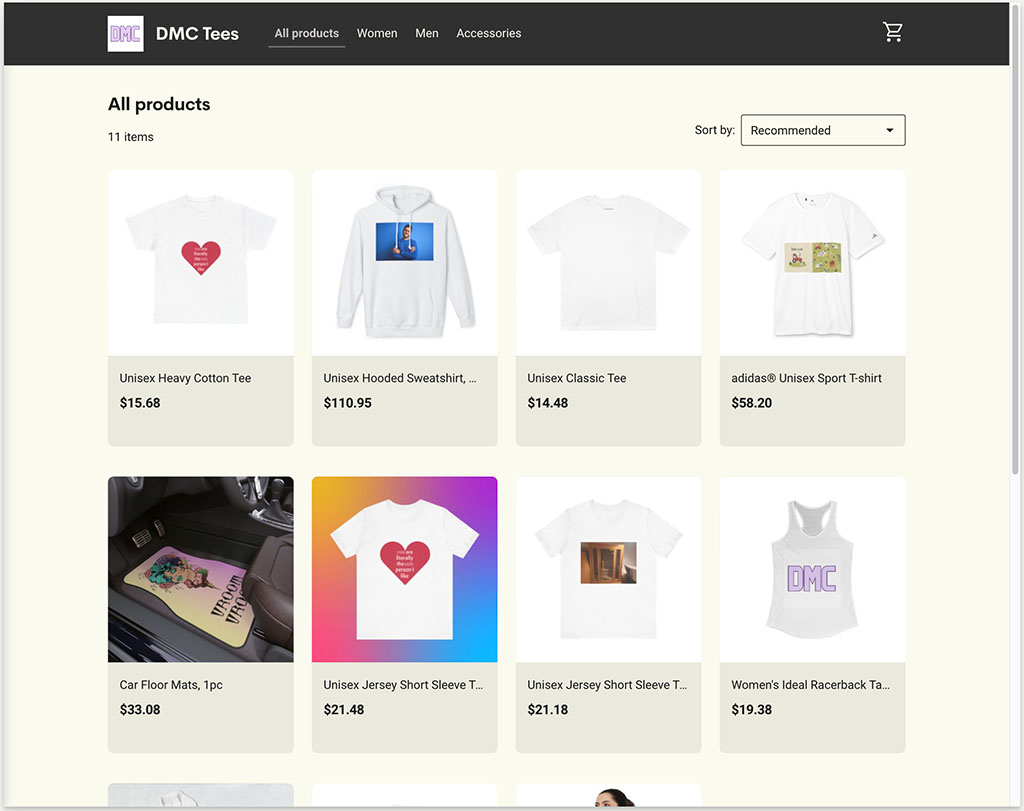 A Printify pop-up store