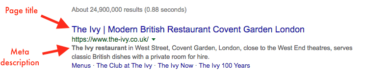Search result example