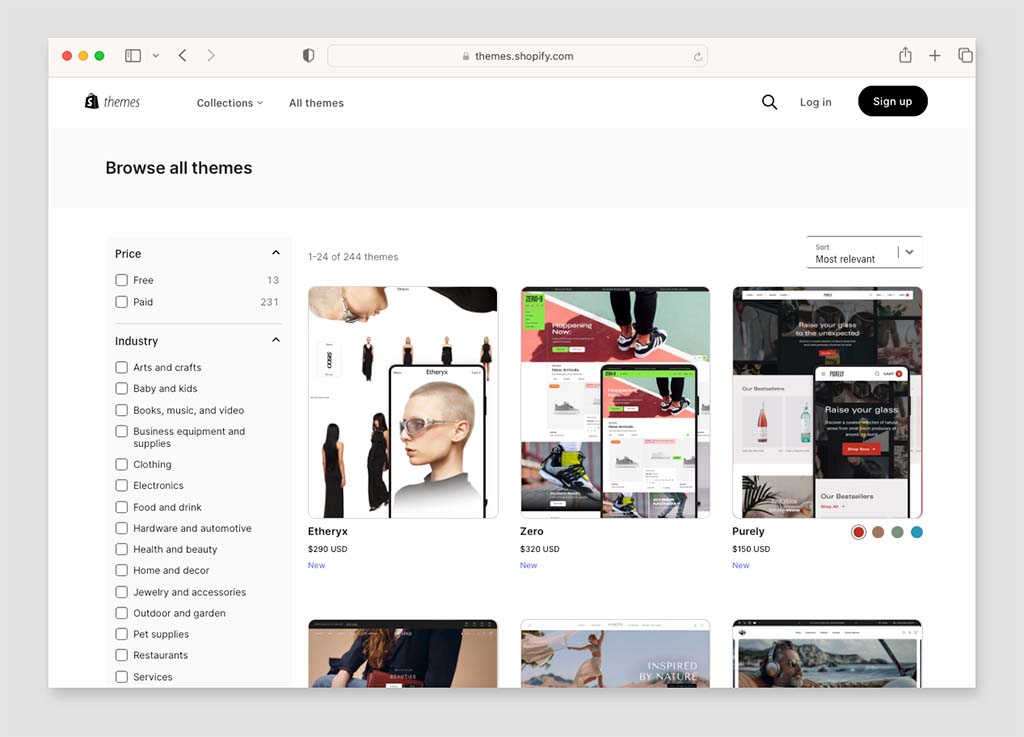The Shopify theme directory