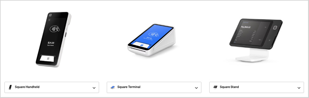 Square POS hardware.