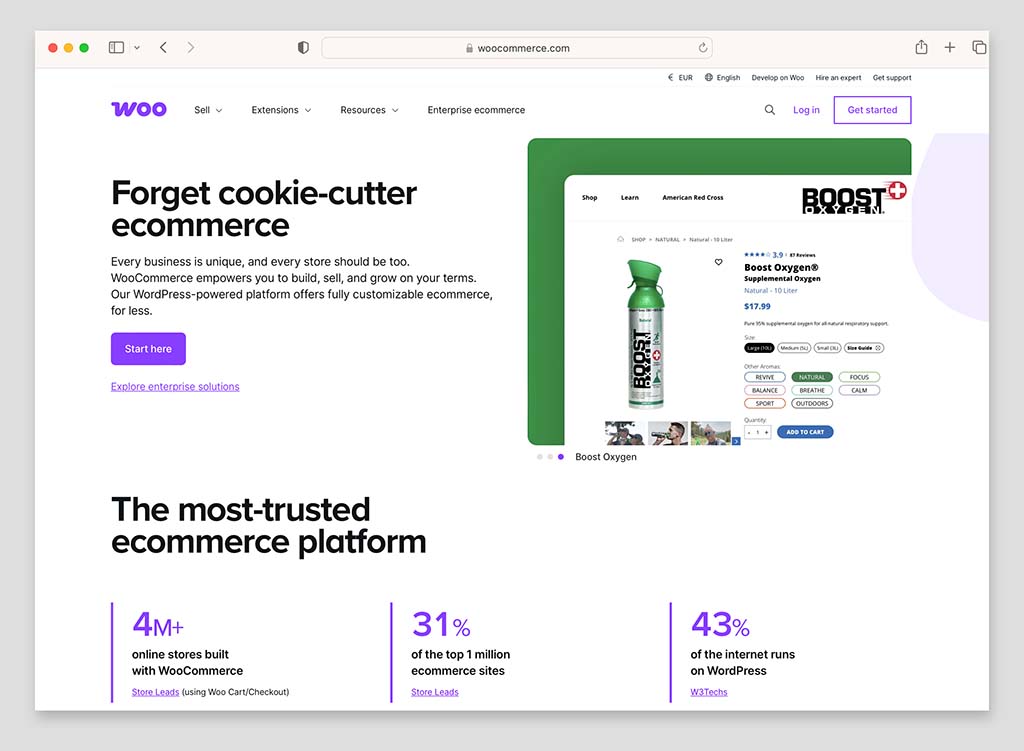WooCommerce home page