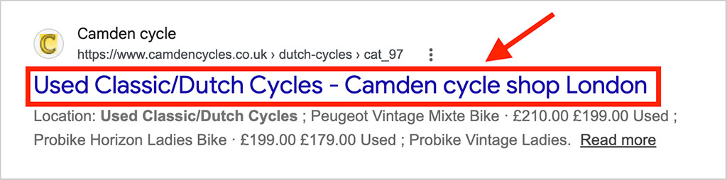 Page title example