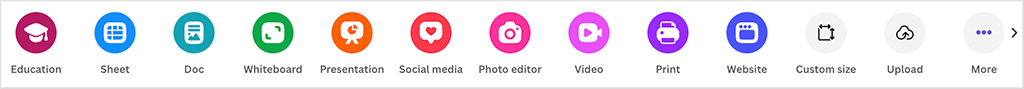 Canva design type icons