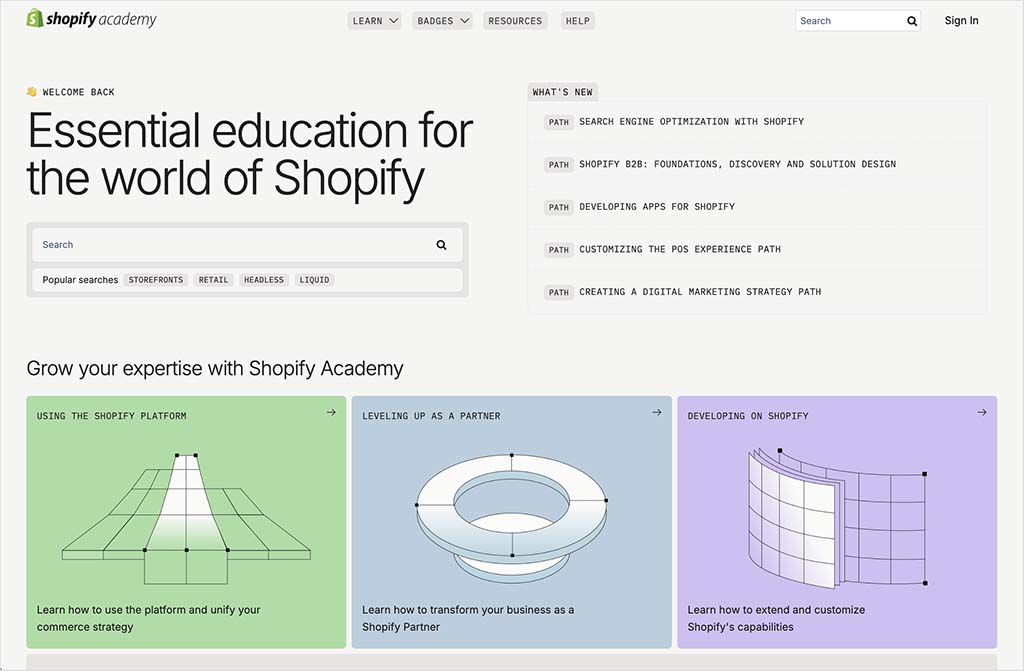 The Shopify Plus Academy resource