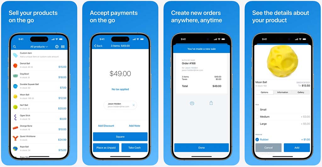 Ecwid's 'Sell on the Go' app.